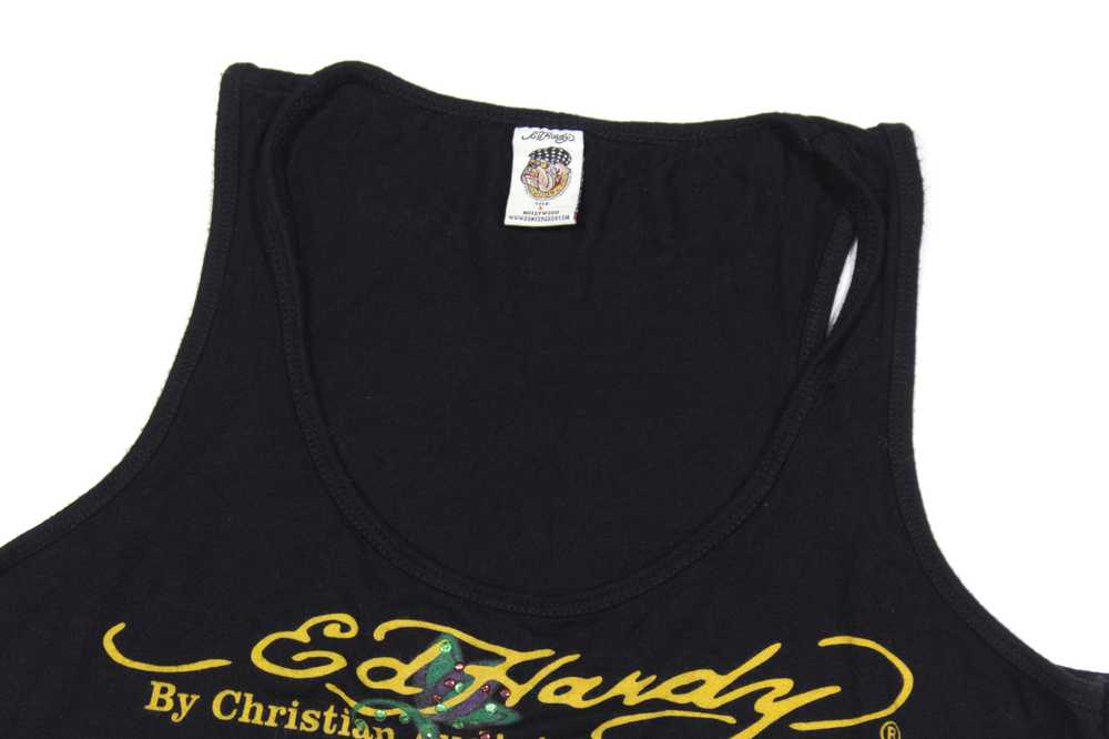 Christian Audigier × Ed Hardy 00S Skull Logo Tank… - image 4