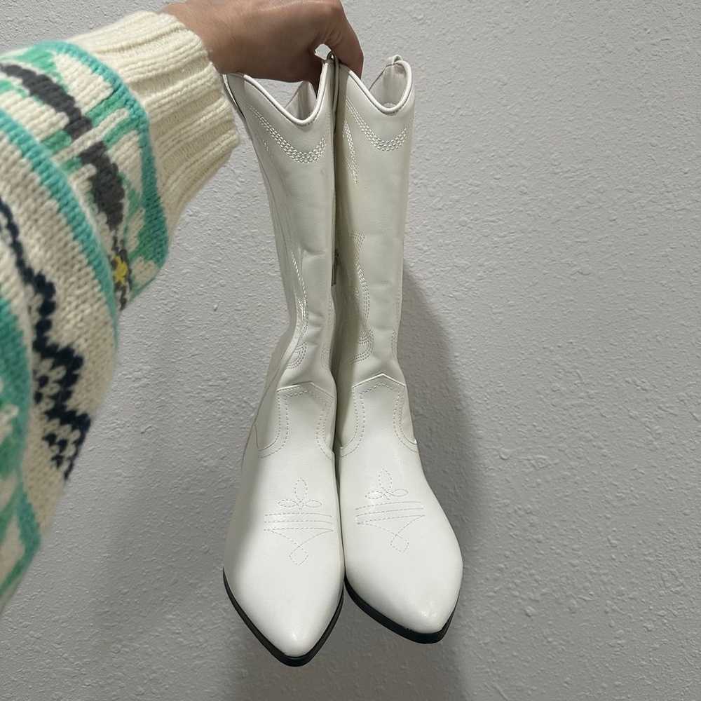 White cowboy Boots wild fable - image 9