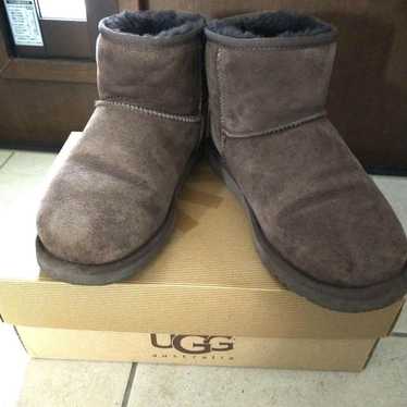 UGG sheepskin boots, dark brown, 25 cm - image 1