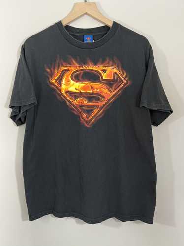 Comics × Vintage Faded Superman Flame Logo Y2K Co… - image 1