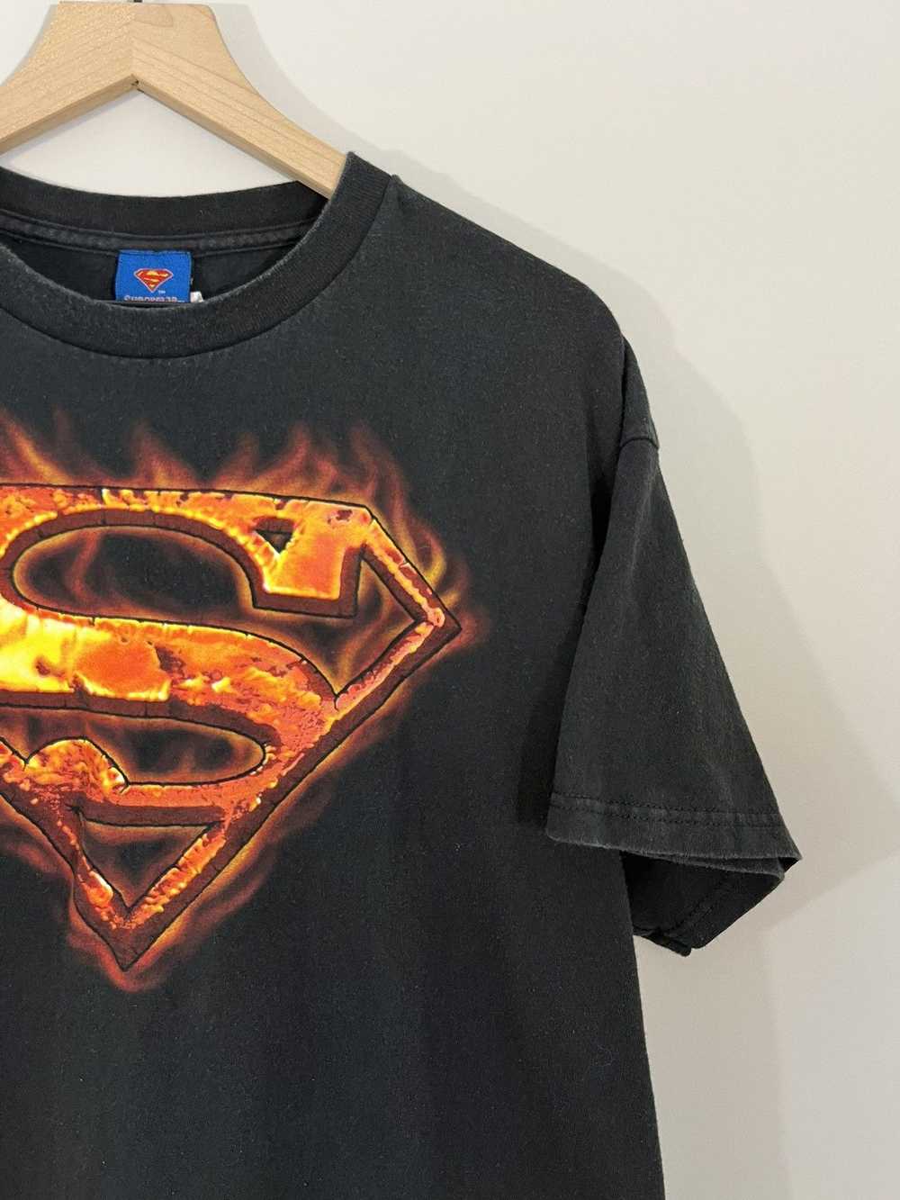 Comics × Vintage Faded Superman Flame Logo Y2K Co… - image 2