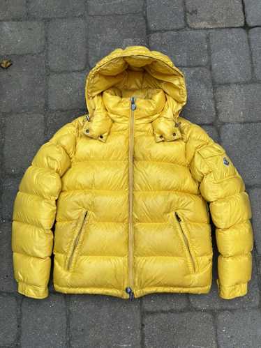 Moncler Yellow Maya Hooded Puffer Jacket