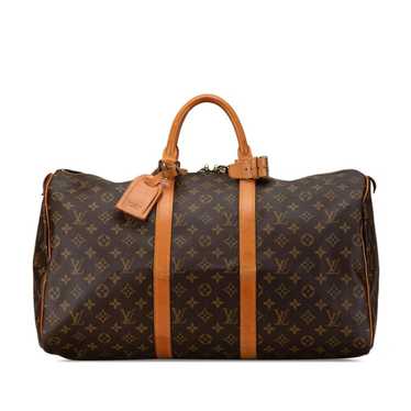 Louis Vuitton Keepall leather travel bag