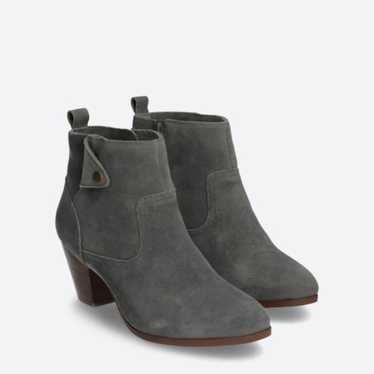 New genuine suede ankle boots dark grey size 5.5 |