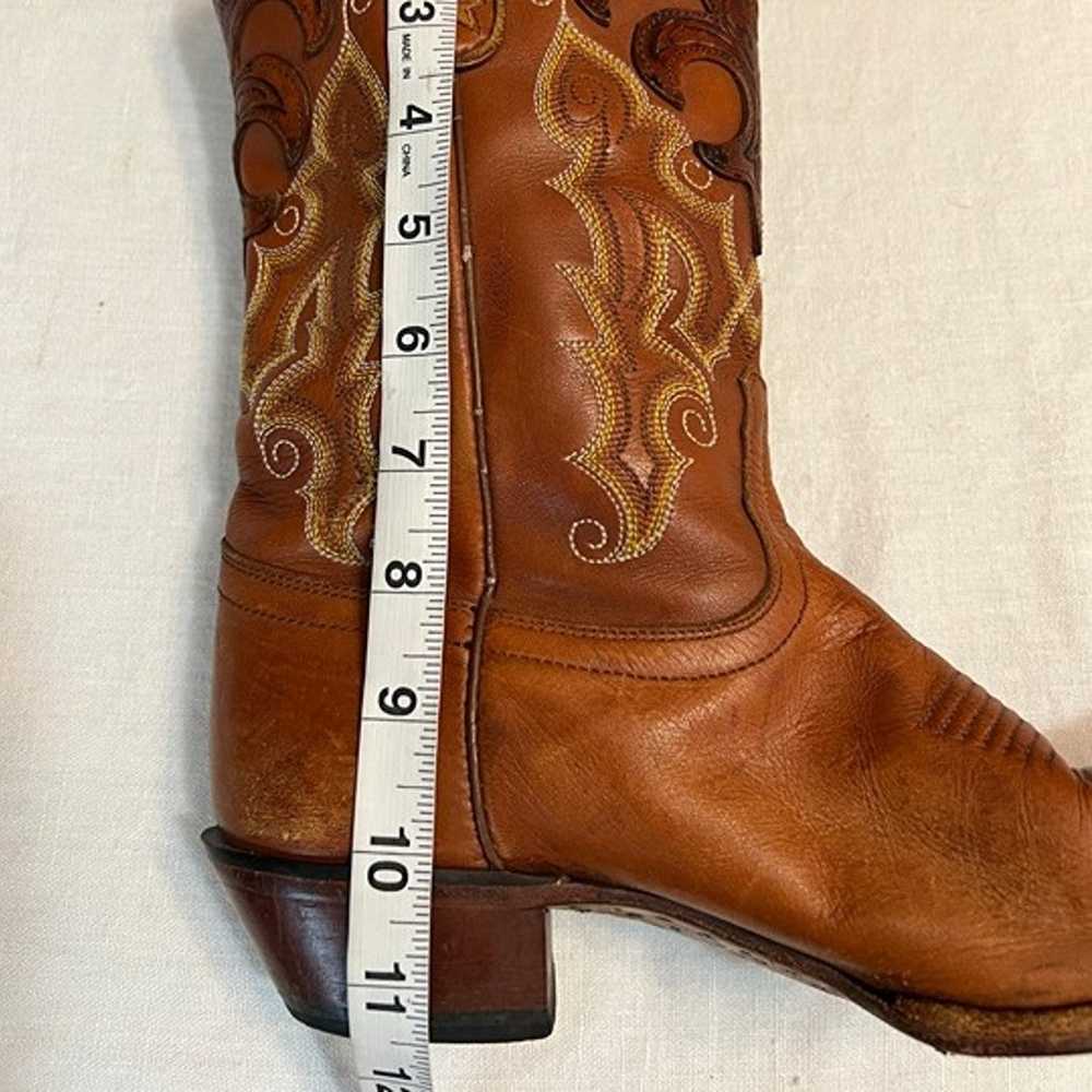 Tony Lama Women's Brown Leather Toe Cowgirl Boots… - image 5