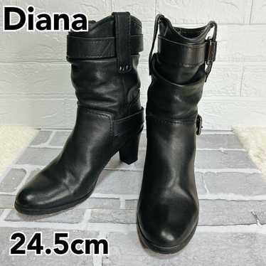 【DIANA】 Nubuck Short Boots Chunky Heel ☆ Engineer… - image 1