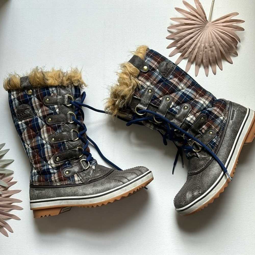 Sorel Women’s Plaid Waterproof Winter Boots - Siz… - image 3