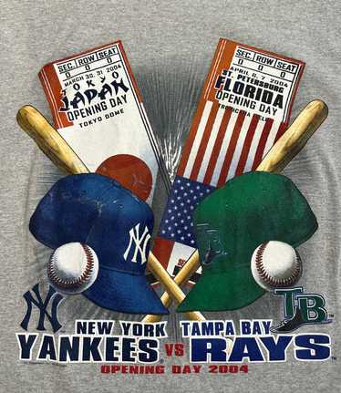 2004 Yankees Rays Opening Day Tshirt Large