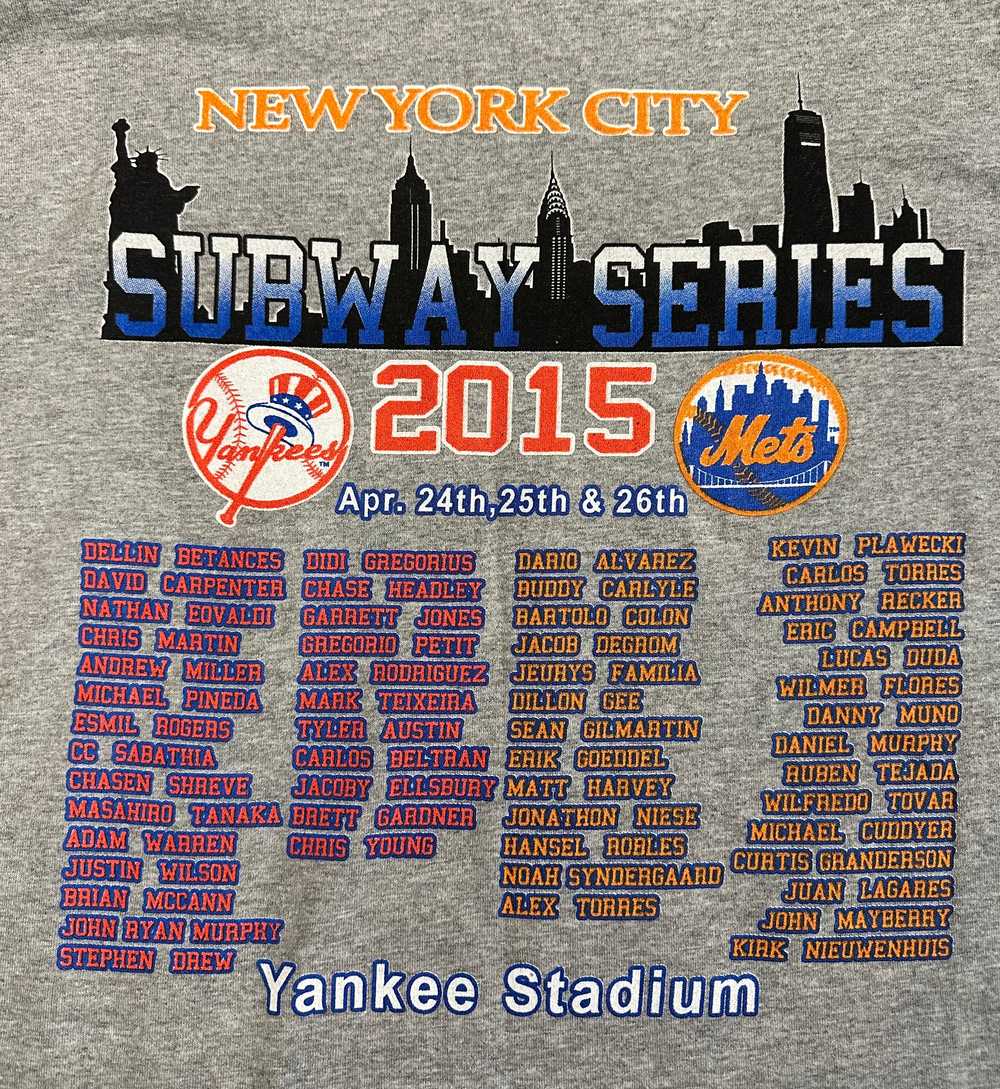 2015 Subway Series Yankees Mets Tshirt size XL - image 2