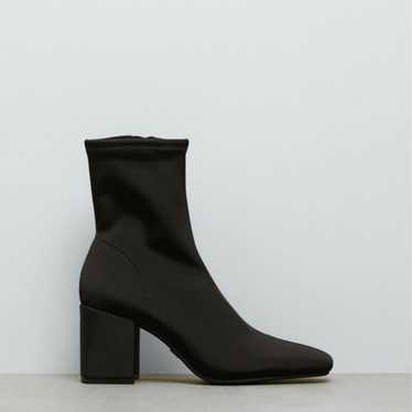 ZARA Fit Fabric High Heel Ankle Boots