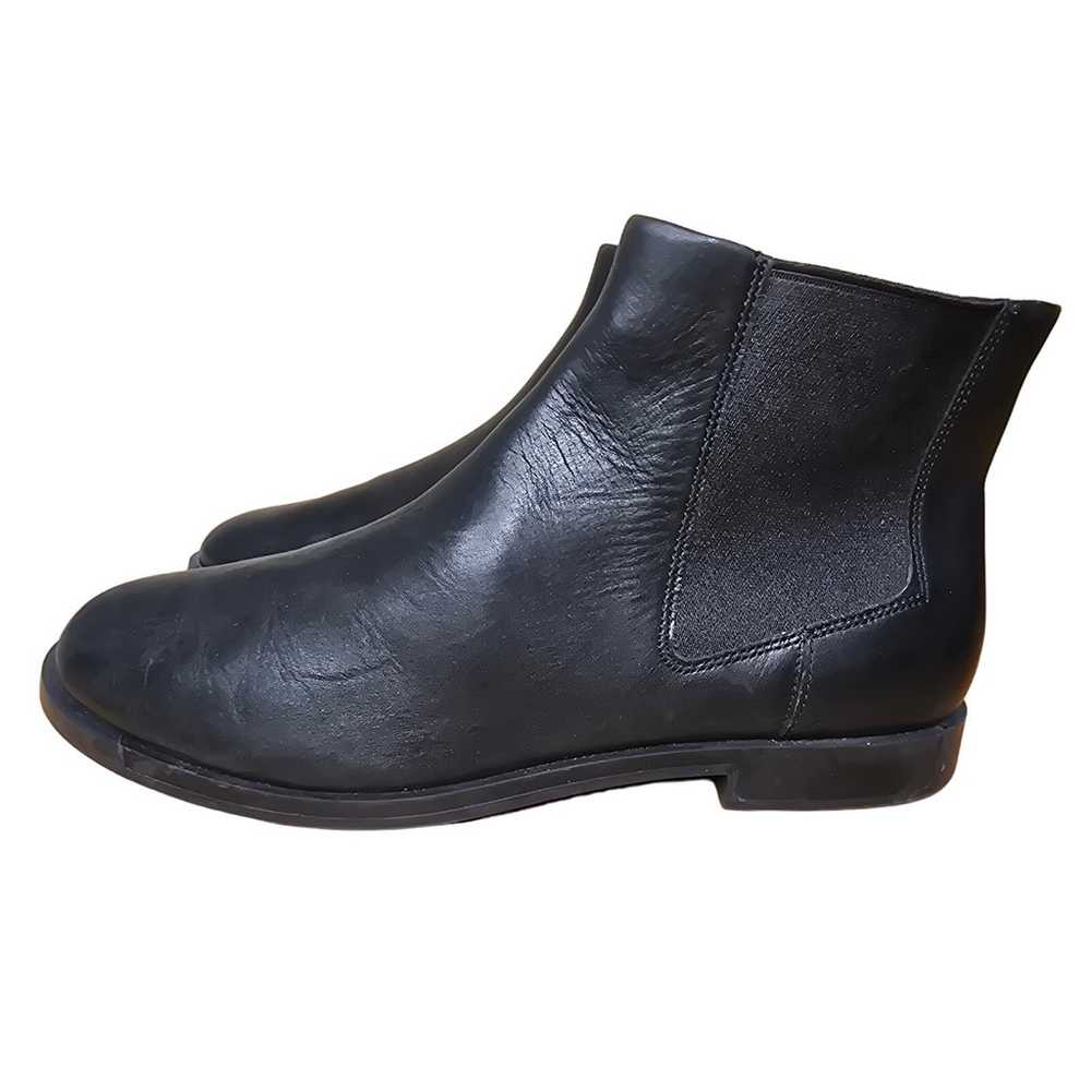 CAMPER BLACK LEATHER ANKLE BOOTIES EXCELLENT  EU … - image 3