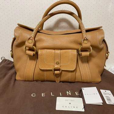 Celine Boogie Bag Tote Bag Genuine Leather Vintage