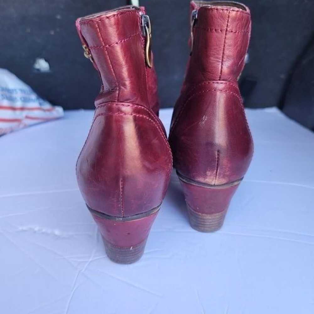 Lartiste Belgard Bordeau Wine Leather Suede Boots… - image 6