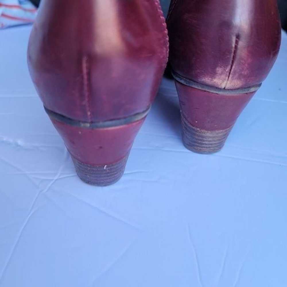 Lartiste Belgard Bordeau Wine Leather Suede Boots… - image 7