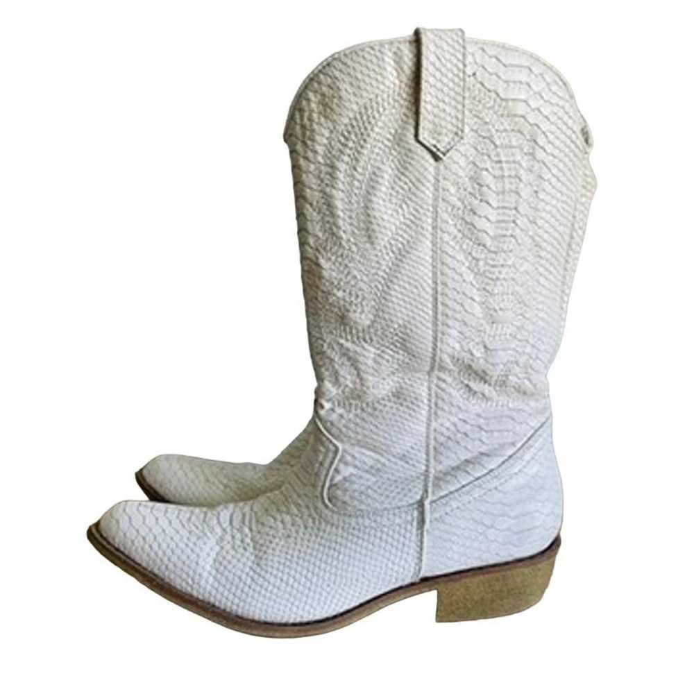 Coconuts by Matisse White Cowboy Boots - image 2