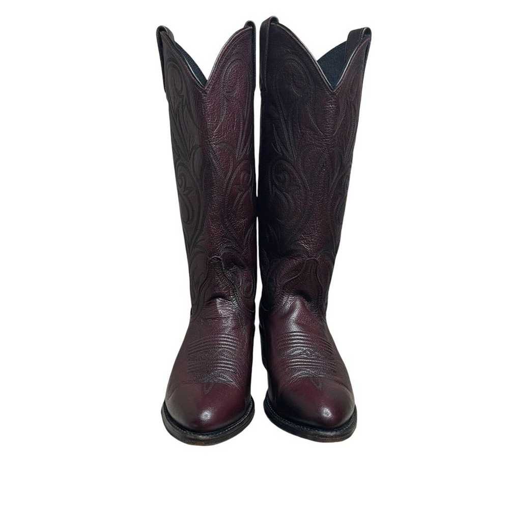 VTG Dan Post Western Boots Womens 6.5 Deep Burgun… - image 2