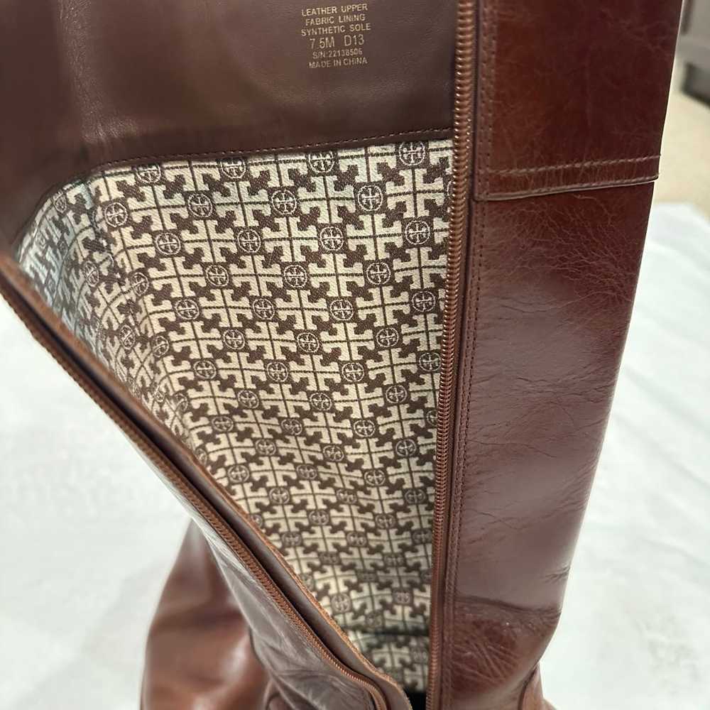 Tory Burch tall brown Vegan Leather riding boots … - image 3