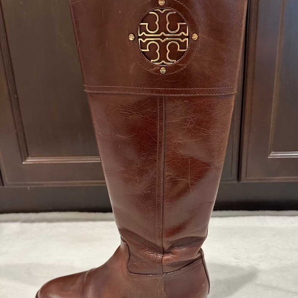 Tory Burch tall brown Vegan Leather riding boots … - image 6