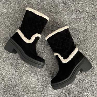 Michael Kors Suede & Faux Shearling Lined Boots