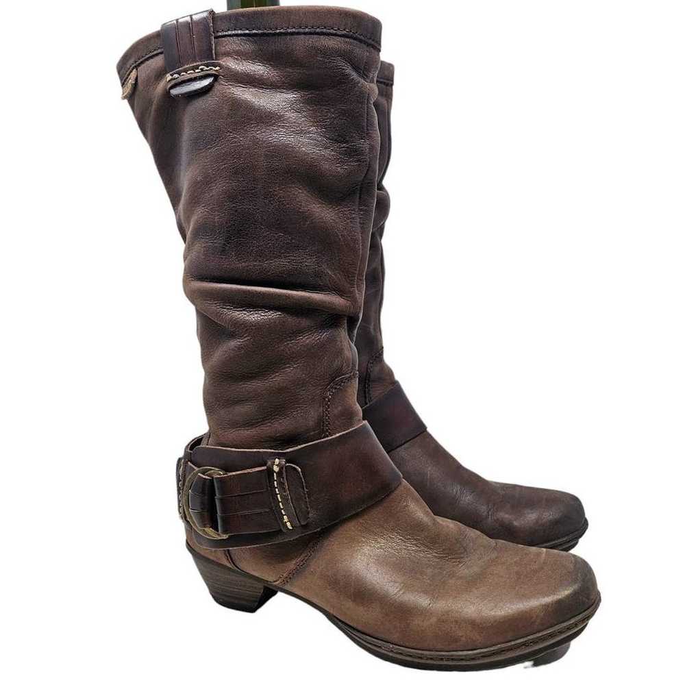 Pikolinos Brujas 36 Brown Leather Slouchy Boot St… - image 3