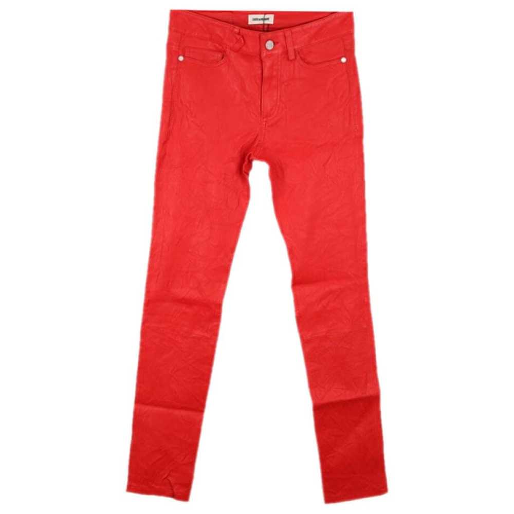 Zadig & Voltaire Leather slim pants