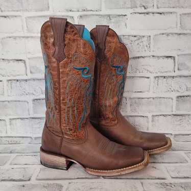 Ariat Women's Mesteno Brown and Turquoise Square T