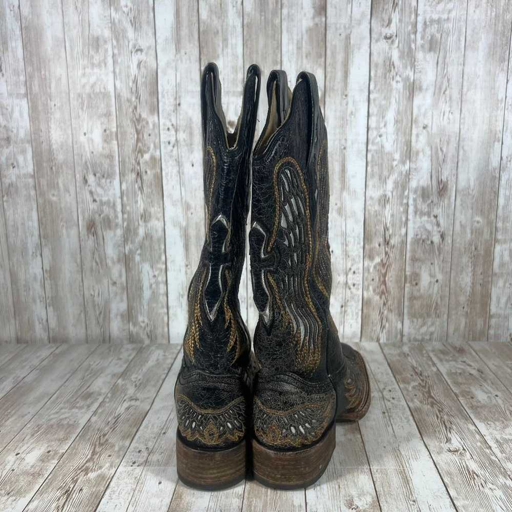 Corral Angel Wing Cowgirl Boots with Cross Black … - image 3