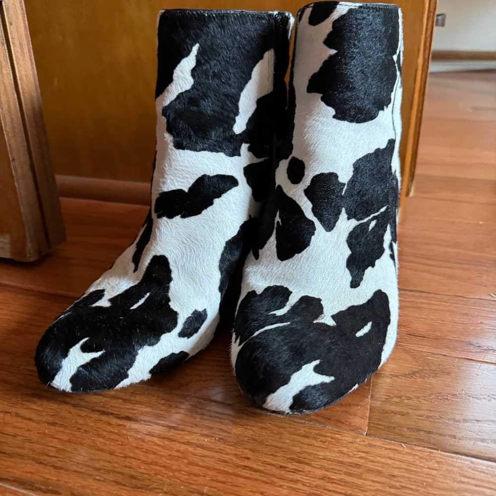 Cow print booties - image 1