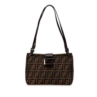 Brown Fendi Zucca Canvas Shoulder Bag