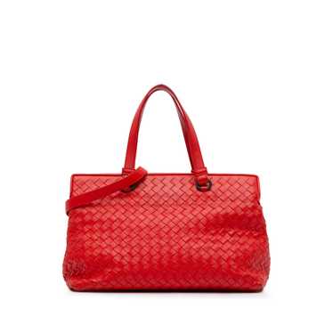 Red Bottega Veneta Intrecciato Nappa Satchel