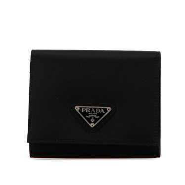 Black Prada Tessuto Trifold Wallet