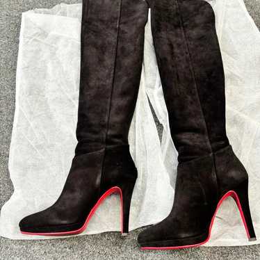 Diana Knee-High Boots Boots DIANA Suede Red Sole