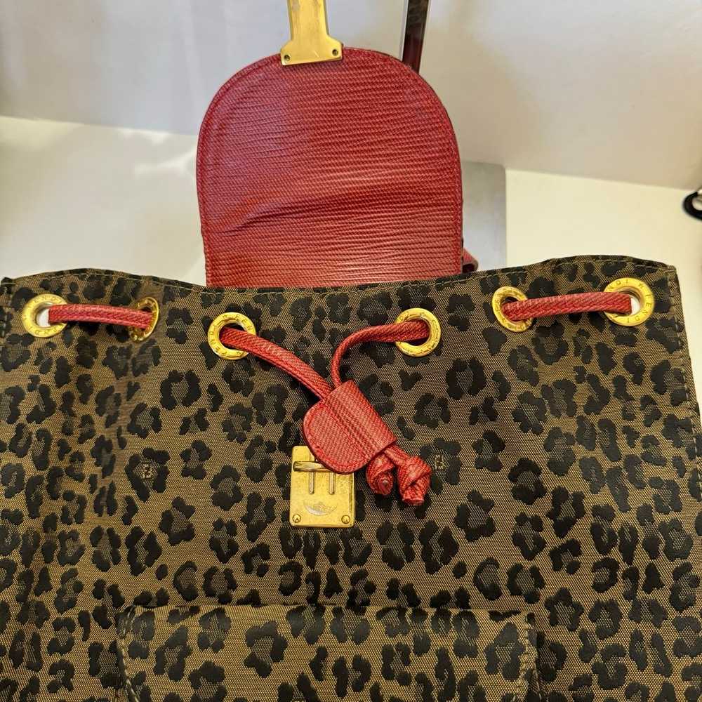 FENDI Vintage Leopard print Canvas Backpack - image 10