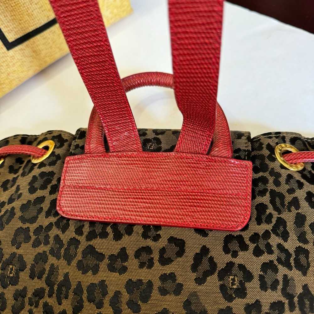 FENDI Vintage Leopard print Canvas Backpack - image 11