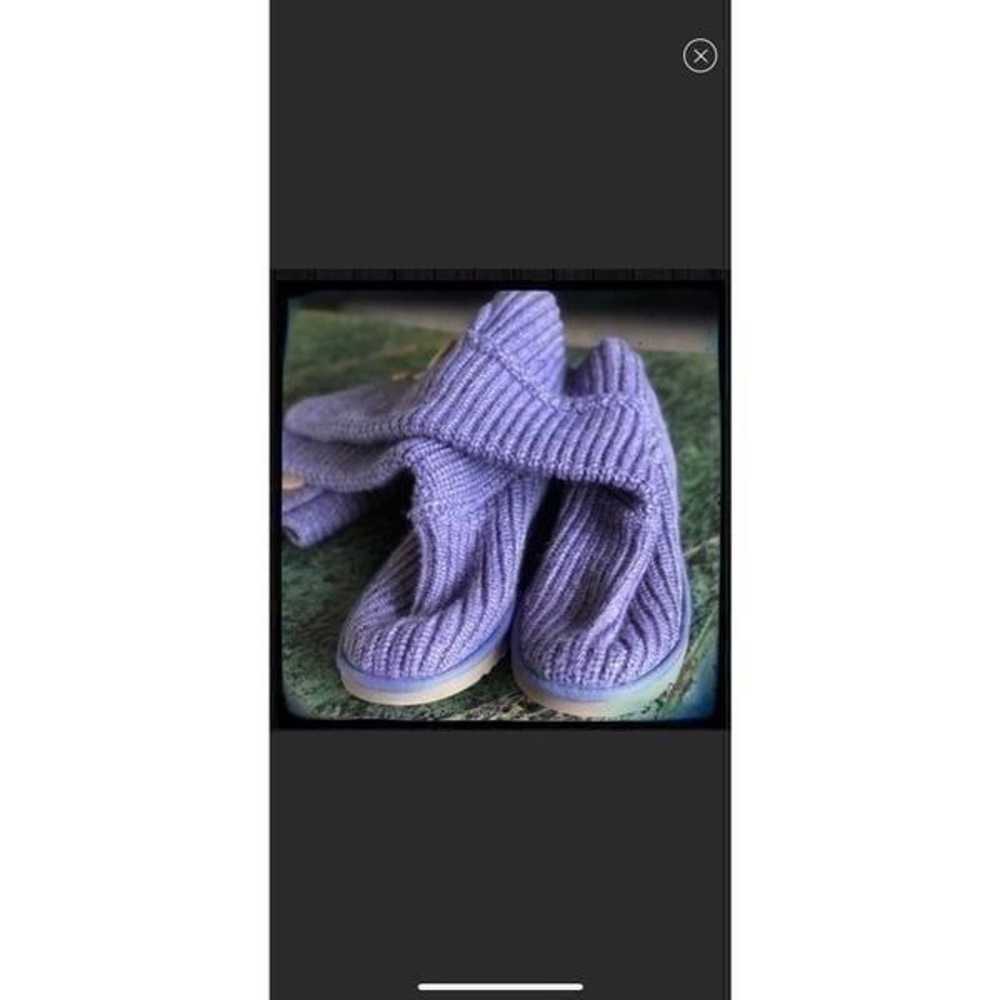 Ugg purple Crochet boots size 10 rare retired - image 1