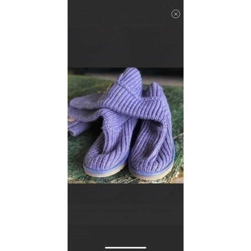 Ugg purple Crochet boots size 10 rare retired - image 5