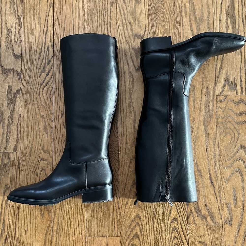 Calvin Klein Botina Black Leather Riding Boots Sz… - image 2