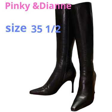 Pinky&Dianne Long Boots Black Beautiful Legs High… - image 1