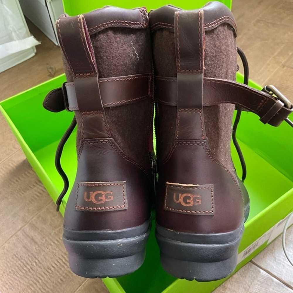 UGG KESEY Brown WATERPROOF LEATHER ANKLE LACE-UP … - image 3