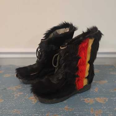 Vintage Tecnica Goat Fur Boots