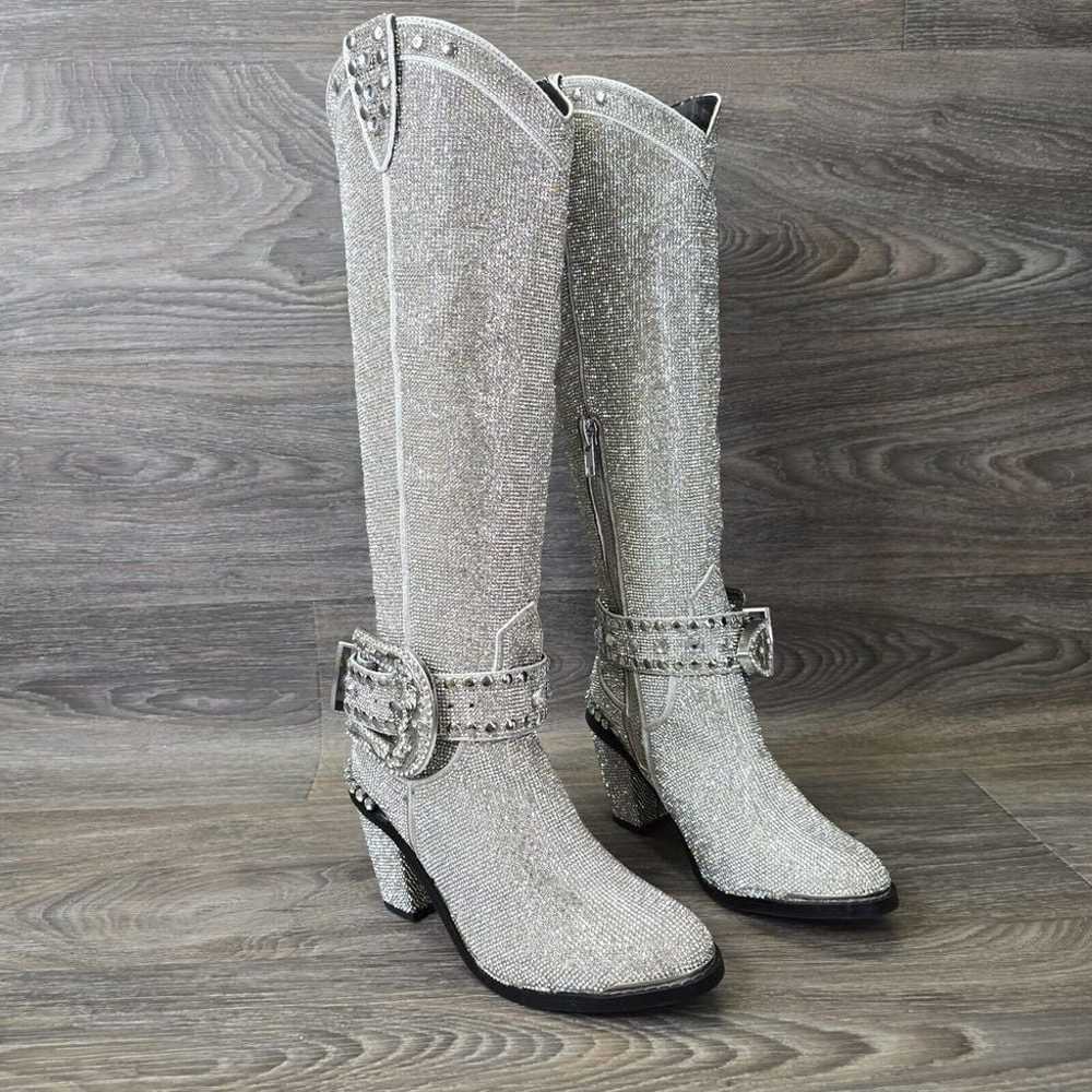 Dollskill Club Exx Sheriff Shine Silver Knee High… - image 3