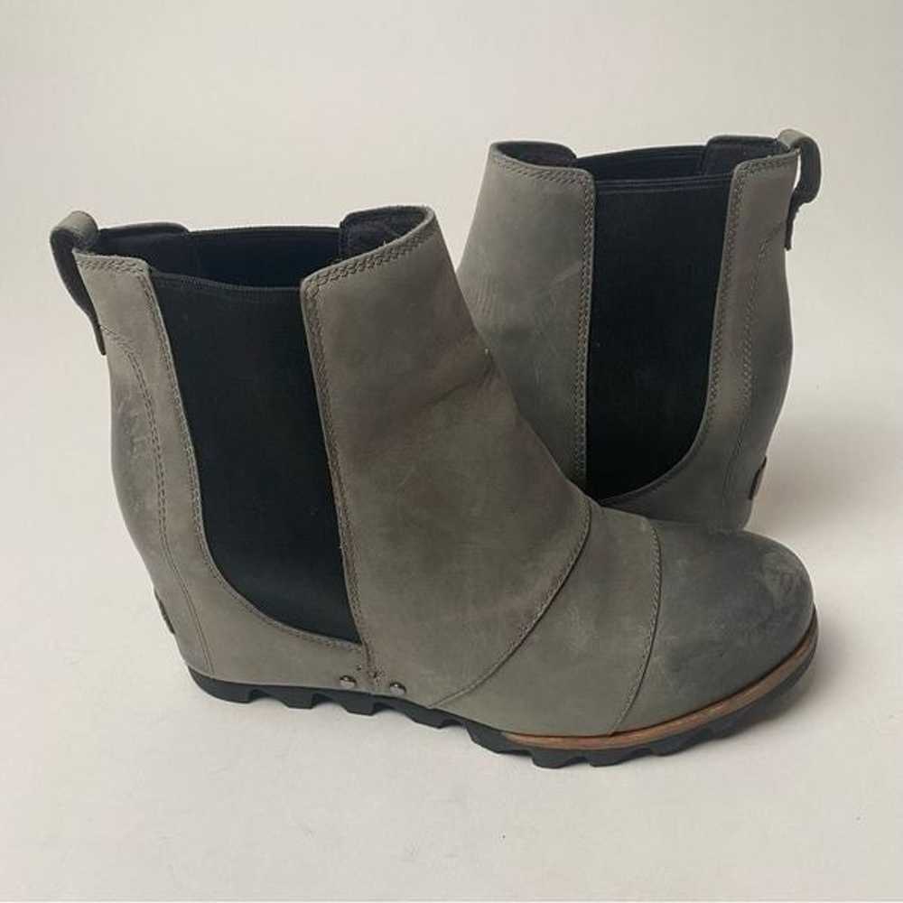 Sorel Lea Wedge Chelsea Ankle Boots Grey Quarry L… - image 1