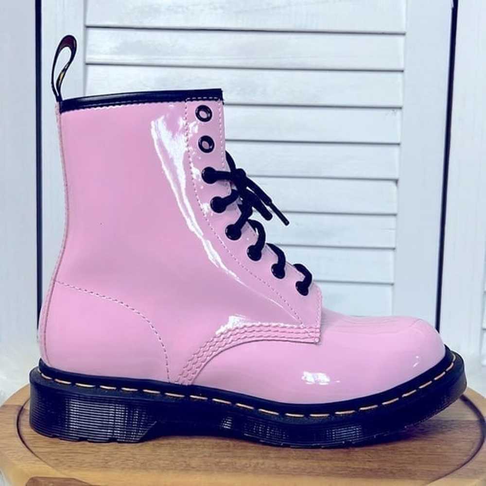 Dr. MARTENS l 1460 Chunky Leather Boots Pastel Pi… - image 1