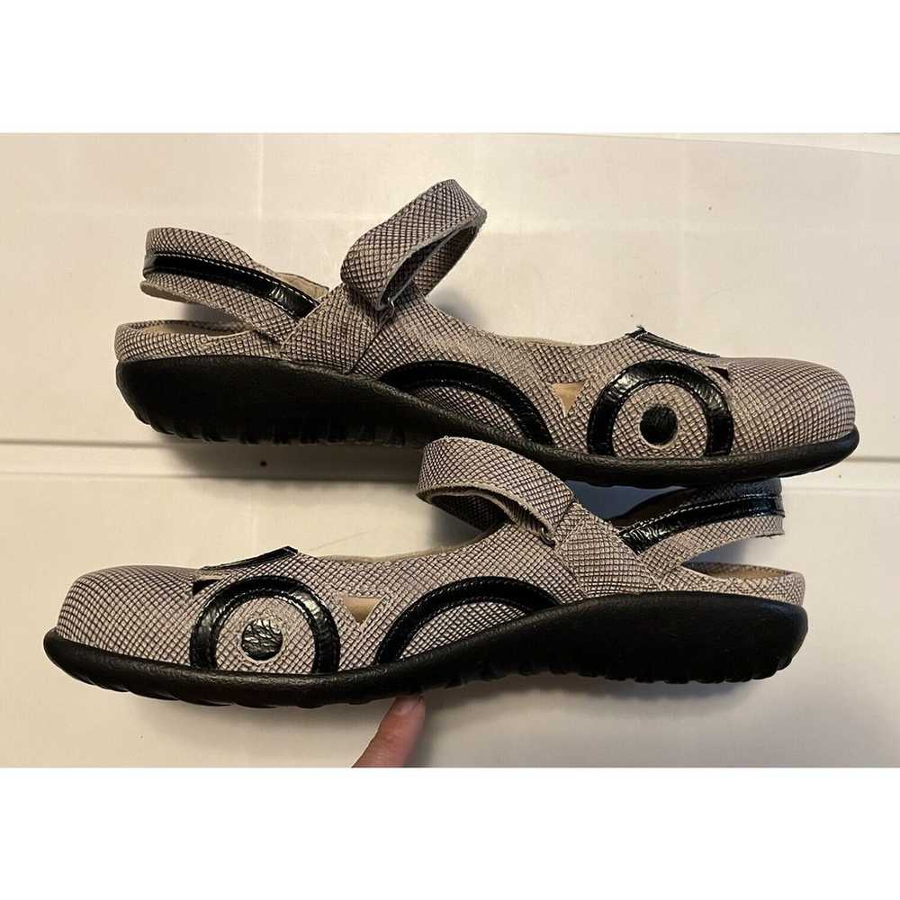 Naot Rongo Slingback Mary Jane Flats Gray Black W… - image 10