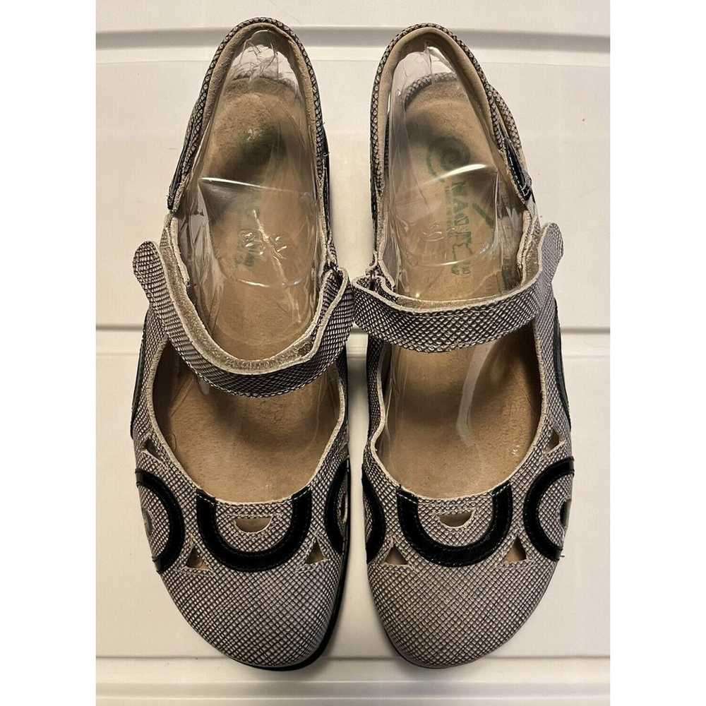 Naot Rongo Slingback Mary Jane Flats Gray Black W… - image 3