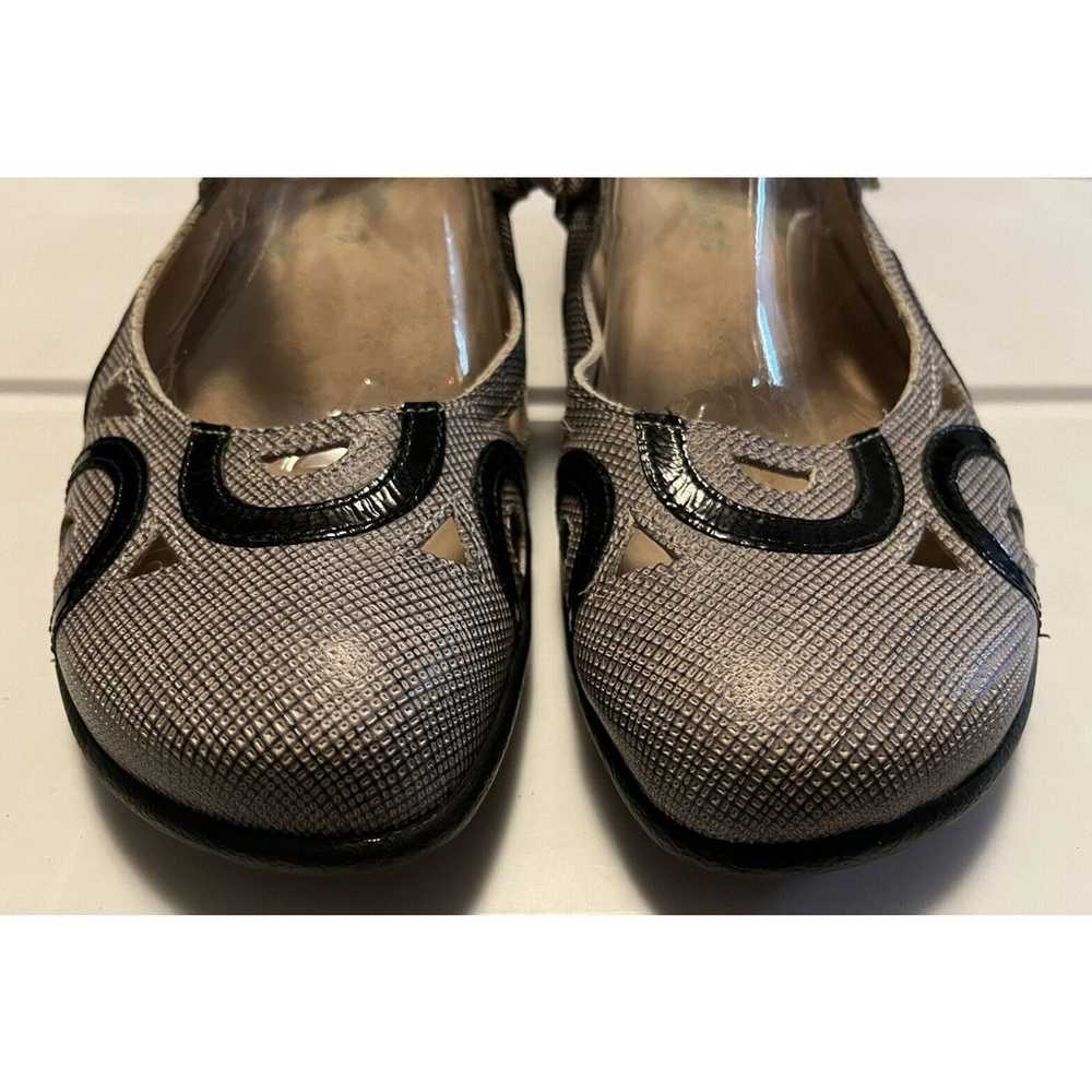 Naot Rongo Slingback Mary Jane Flats Gray Black W… - image 6