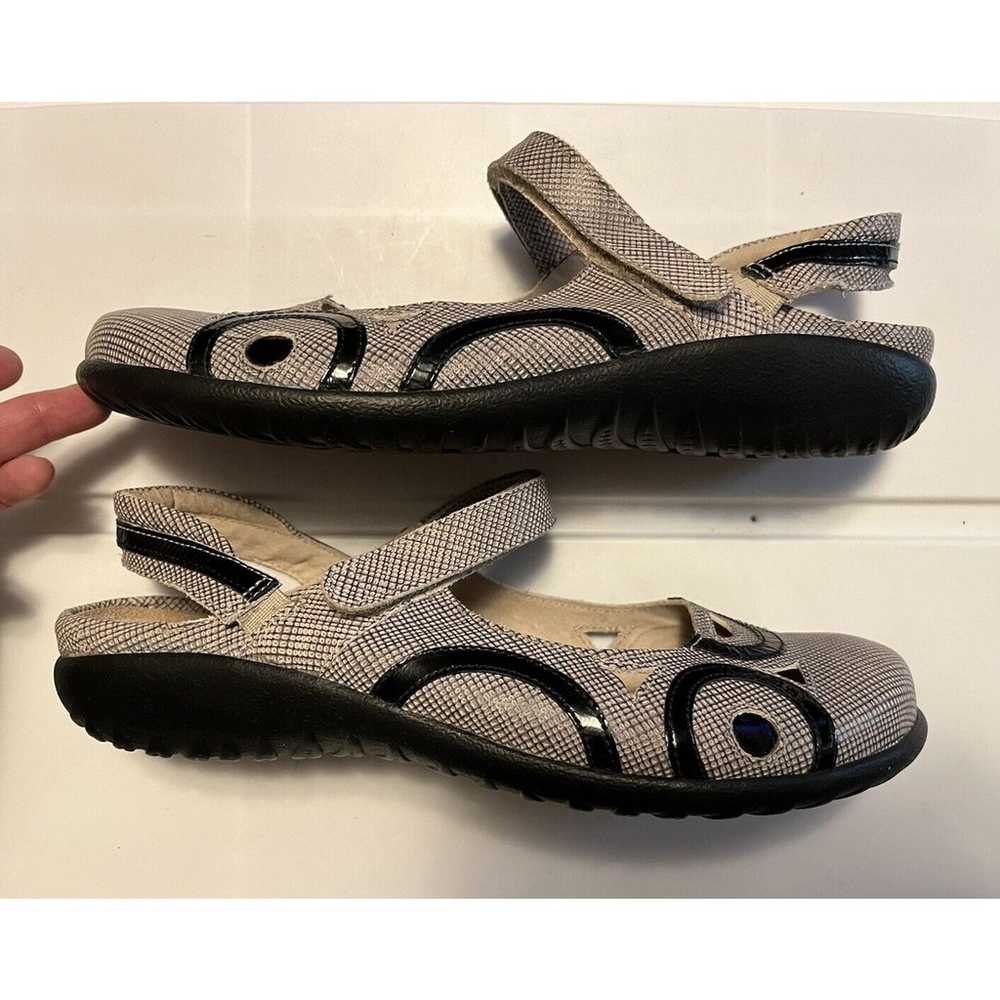 Naot Rongo Slingback Mary Jane Flats Gray Black W… - image 9