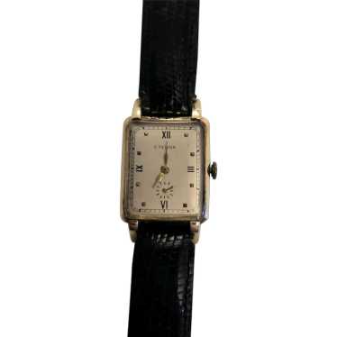 Man's 14kt Yellow Gold Eterna Tank Case Watch 1930