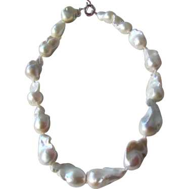 Chunky Baroque 'Fireball' Freshwater Pearl Necklac