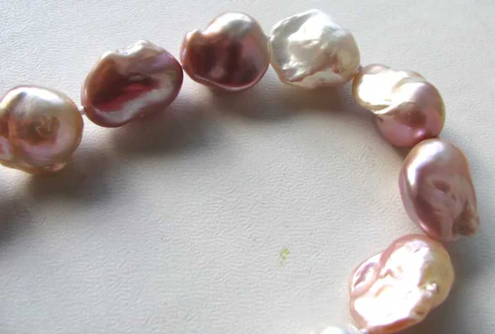 Chunky Baroque 'Fireball' Freshwater Pearl Neckla… - image 4